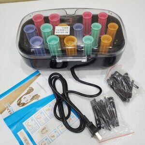 Brisk Hot Roller 15 Pc Set Ceramic Hair Curlers with Hair Stick Cube Clips